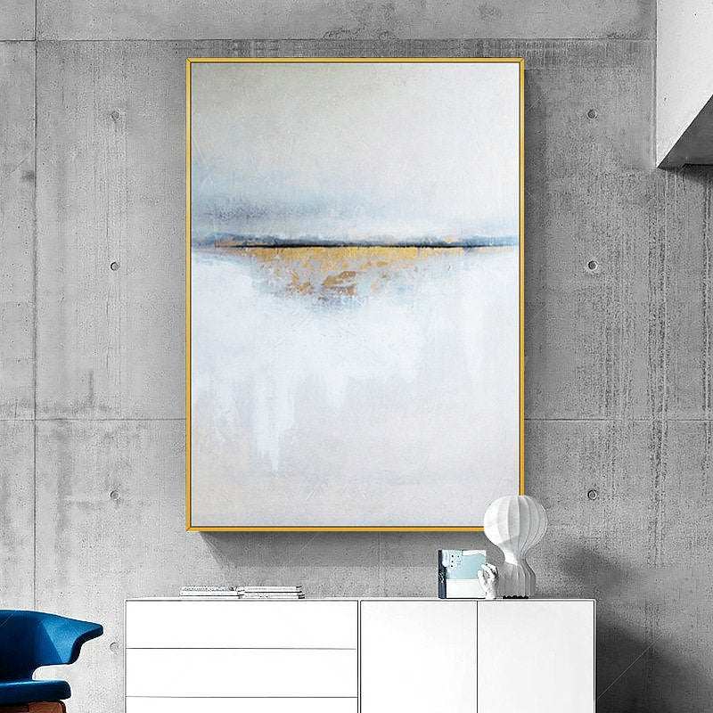 Leaf Original Coastal Abstract Sunrise Abstract Canvas Artwork 8AEEV